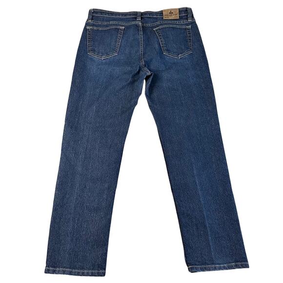 America Giant Dark Wash Jeans Womens Straight Leg 36W 30L High Rise Denim Blue - Picture 2 of 6